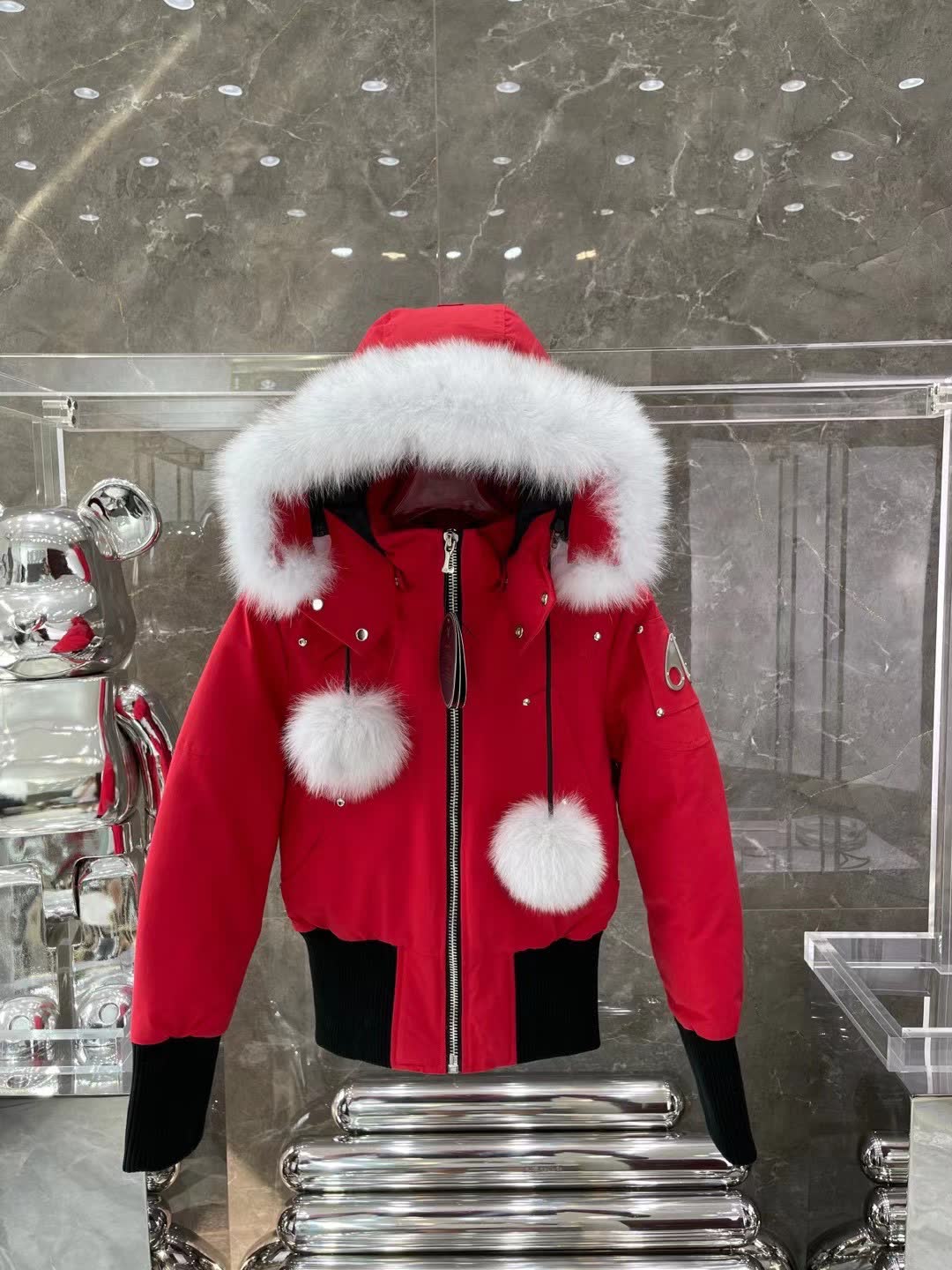 Moose Knuckles Hooded Down Bomber Jacket Moose Knuckles Hooded Down Bomber Jacket